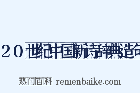 20世纪中国新诗辞典造句是什么意思的图片